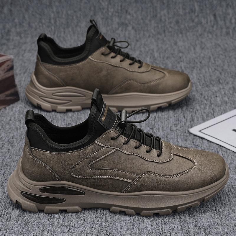 

Leather sneakers men s casual dad shoes men s trend autumn 2025 new men s shoes low-top trendy shoes students 44