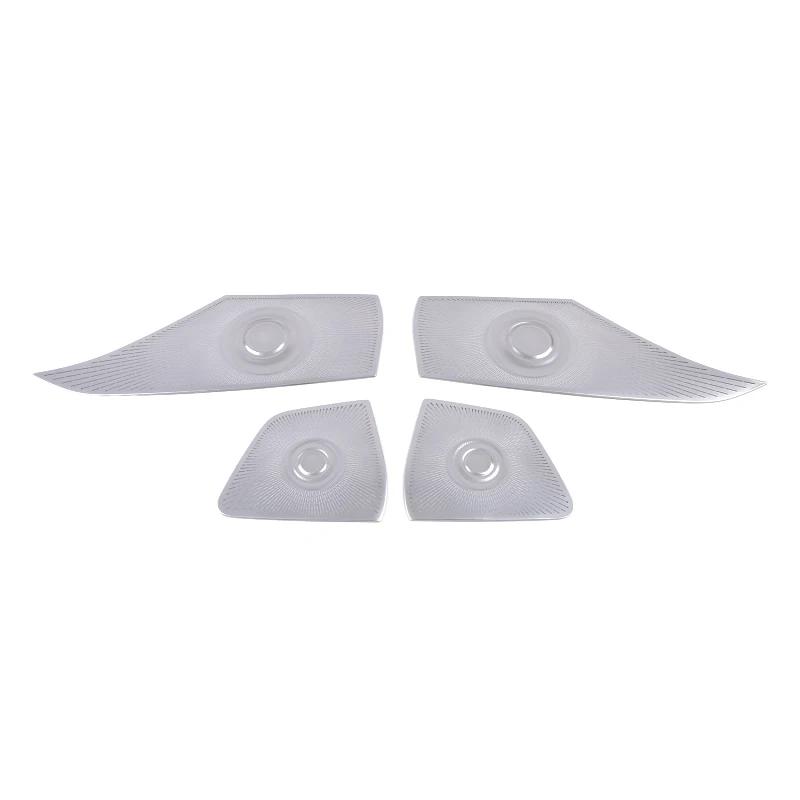 For Hyundai Elantra CN7    Stainless Steel Car Interior 4 Door Audio Speaker Decor Cover Loudspeaker Trim Sticker