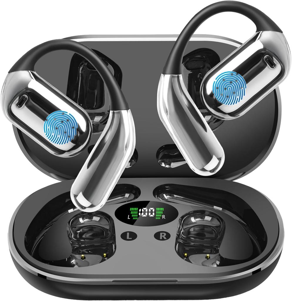 Bluetooth Wireless Earbuds, Ear Hook-and-Ear Earphones, 50 Hours of Playback, Bluetooth 5.4, Instant Connection, Hi-Fi Sound Quality, AAC Compatible
