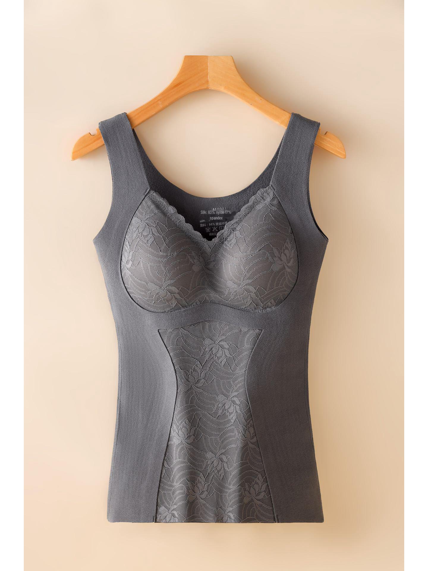 

Жіноча безшовна жилетка зі знімними підкладками для тепла та схуднення восени/взимку XXL (recommended 140-180 jin)