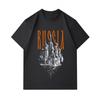 Men's 100% Cotton Crew Neck Short Sleeve T-Shirt, Retro Russia St. Basil's Cathedral Graphic Print Casual Breathable Tee Top for Daily Outdoor Street