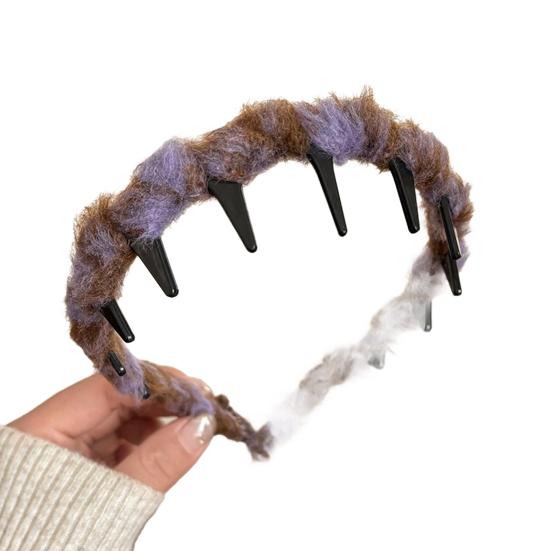 Women Headband Ribbon Decor Anti-slip Teeth Headband Lightweight Versatile Hair