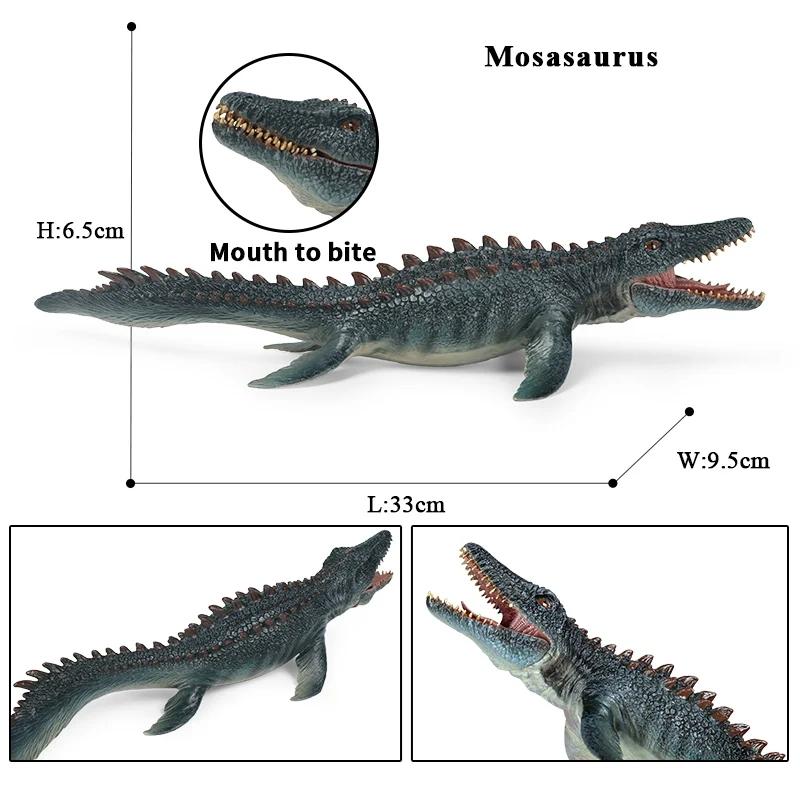 Oenux New Sealife Animals Model Prehistoric Mosasaurus Liopleurodon Kronosaurus Action Figures Solid PVC Collection Toy Kid Gift