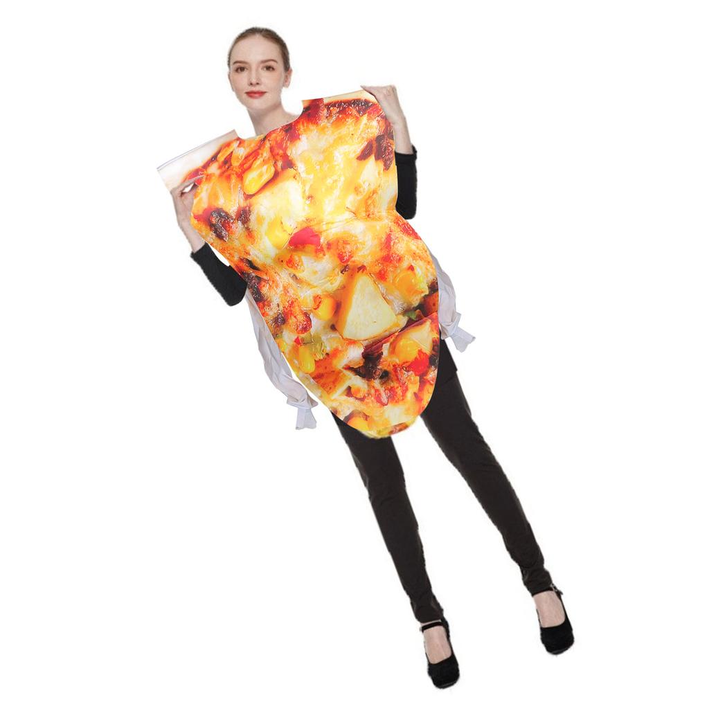 Realistic Food Fancy Dress Costume Funny Pizza Hamburger Dressing Up Outfit For Adults Cosplay Theme Event