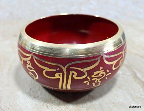 eSplanade 6-inch Singing Bowl, Tibetan Buddhist Prayer Instrument with Striker Stick | Om Bell | Om Bowl | Meditation Bowl | Music Therapy Standard Re