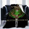The Vikings Ancient Scandinavian Norse Runes Axes 3D Soft Throw Blanket  Lightweight Flannel Blanket