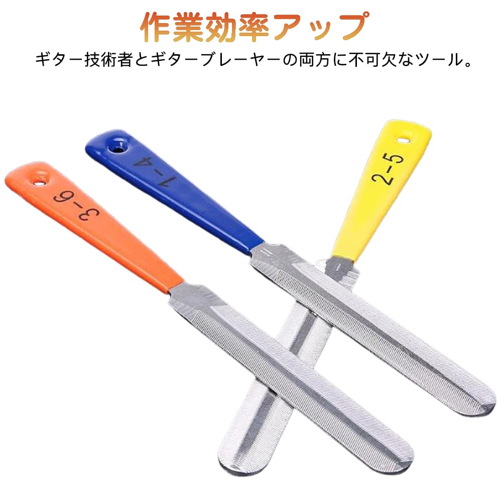 LIANHATA Guitar Nut Set of Groove Guitar String Instrument Tool Guitar Maintenance String Instrument Rust DIY Repair Parts Set of 3 File, File, 3,