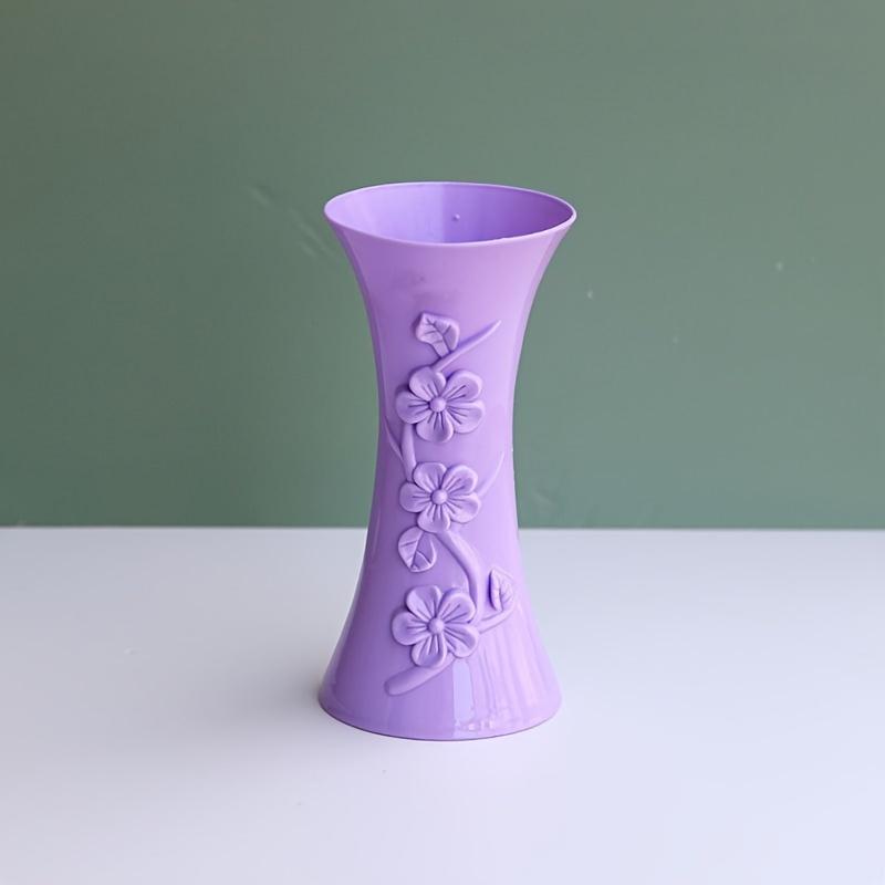 

3D Plum Blossom Vase Flower Basket Plastic Vase multi-color handicraft home simulation flower arrangement utensils фіолетовий