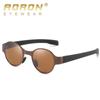 aoron Vintage Round Frame Polarized Sunglasses Punk Design Outdoor Accessories Anti Glare UV400 Driving Fishing Glasses