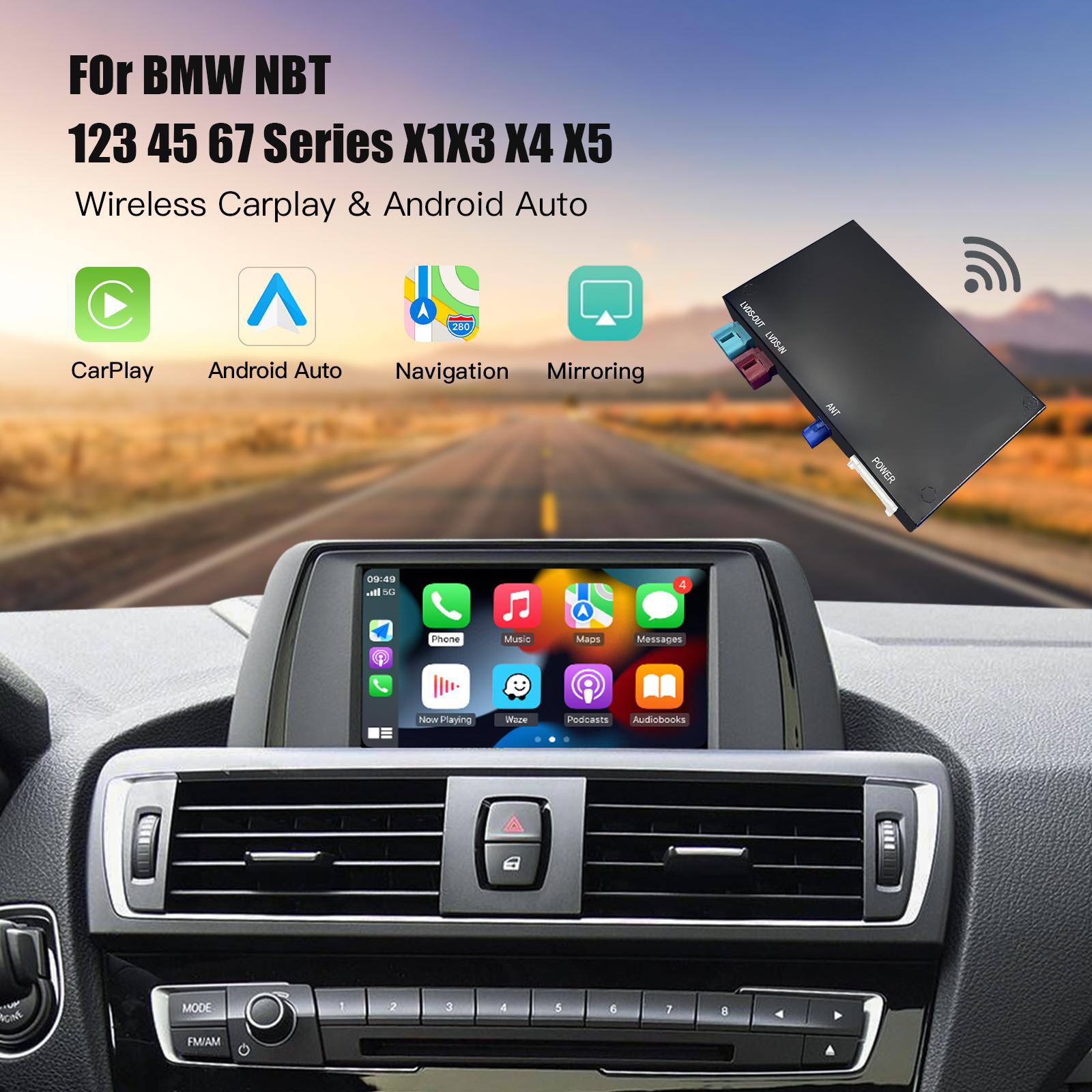 

[carabc-BB01] Беспроводной CarPlay Android Auto для системы BWM NBT F10 F20 F25 F26 F30 F31 F35 F34 F48 2011-2017 годов Адаптер Модуль Декодер чёрный