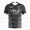 Fiji 7s Rugby Away Jersey, White Tribal 3D Printed Pattern, Breathable Quick Drying Jersey, Family and Parent-child Outfit