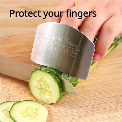 Stainless Steel Finger Protector Vegetable Cutting Hand Protector Finger Protector Kitchen Meat Cutting Finger Protector Hand Protector