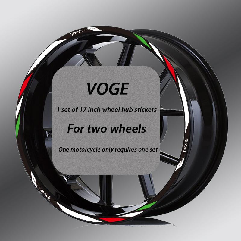 17'' Reflective Motorcycle Accessory Wheel Sticker Rim Decal For VOGE 250RR 300RR 500AC 525R 500DS 650DS