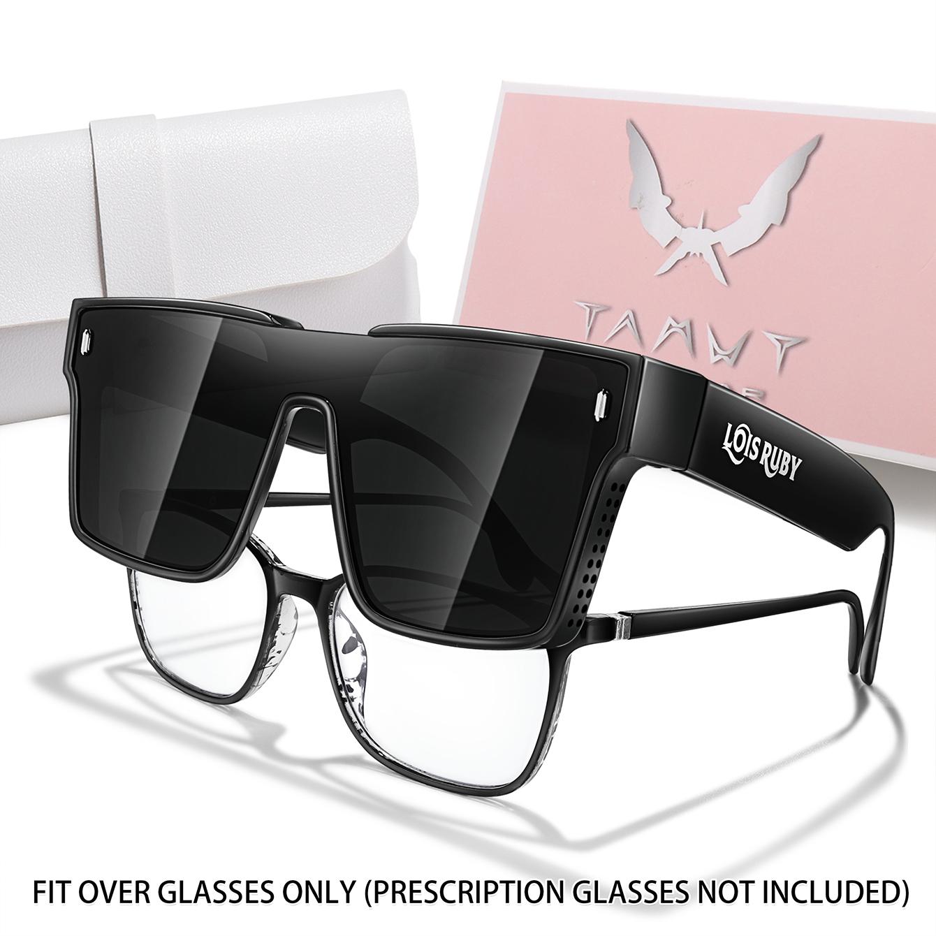 

Men S Oversized Square Fit Over Myopic Sunglasses Lens Eyeglasses For Prescription Wear Driving Fishing Bicycle Goggles