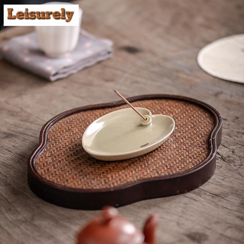 Chinesischer Keramik Blatt Räucherstäbchen Ofen Zuhause Arbeitszimmer Räucherhalter Aromatherapie Brenner Ofen Schreibtisch Dekoration Zubehör