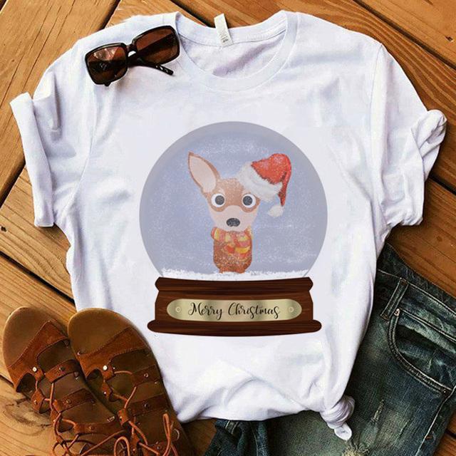 Zogankin Chihuahua Momma Print Dámské tričko Léto Nová móda Tričko Funny Dog Design Krásná dívka Tričko Tričko Femme