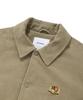 COVERNAT Preppy Corduroy Varsity Jacket Beige