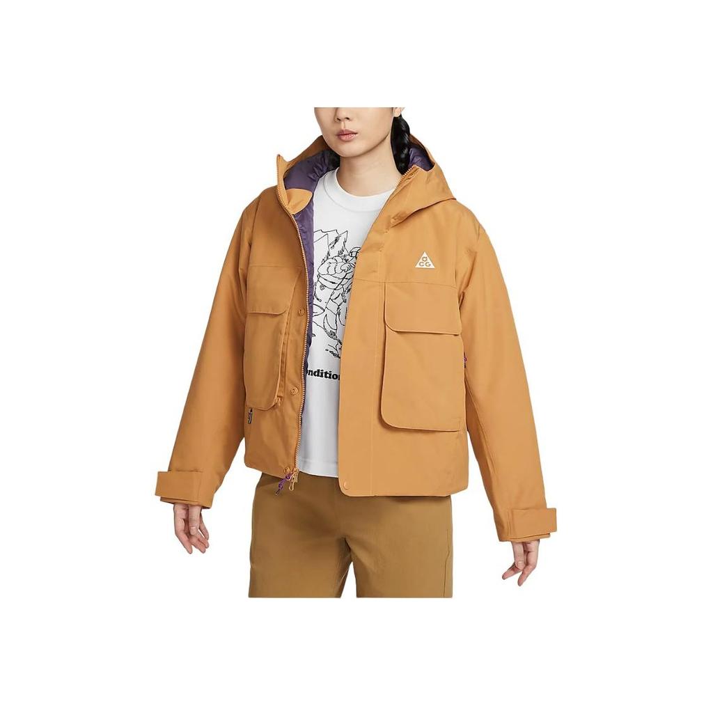 Nike ACG Storm-FIT Skull Peak Windproof Loose Fit Comfortable Jacket Women Jackets Beige FV7328-224