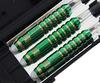 DYNASTY BRASS SET Green Ten Green Brass Dart Barrels "TEN"