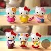 6pcs/set Hello Kitty Figure Mini Cartoon KT Cat Toy PVC Hello Kitty Doll Anime Cosplay Cake Decoration Children’s Birthday Gifts