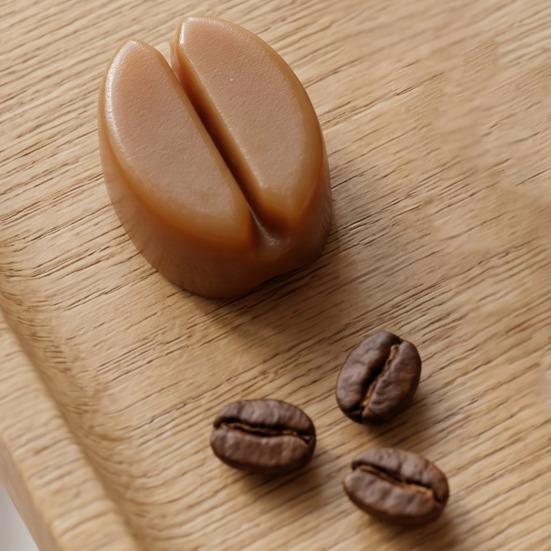 Squeeze Toy Realistic Food Healing Sensory Toy Slow Rebound Coffee Bean Shape Decompression Tool Portable Keychain Bag Pendant
