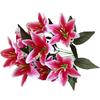 10 Heads Artificial Lily Flowers European Multicolor Fake Bridal Flower Bouquet Wedding Home Party Decoration Flowers