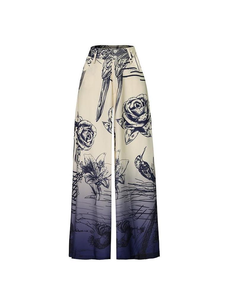 2023 Europäische & Amerikanische Damen Herbstmode Print Locker Zweiteiliges Set