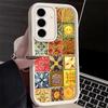 Phone Case for Samsung Galaxy A17 A16 A15 A14 A13 Italian Sicilian Style Floral Pattern A56 A36 A26 A55 A35 A25 A54 A34 A24 A53