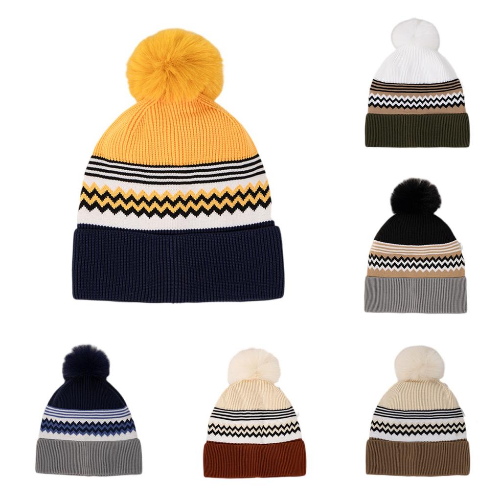 Men's And Women's Wool Ball Knitted Hat Big Head Circumference Cold Hat Men's Lazy Style