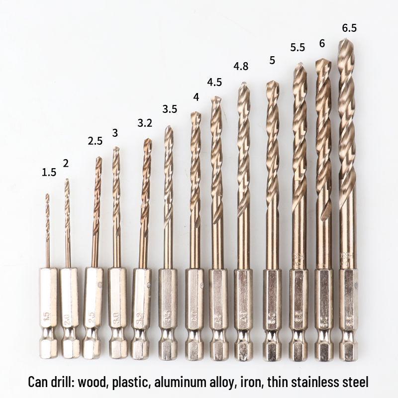 Kobalt Spiralbohrer Set für Edelstahl, Aluminium, Metall und Holz