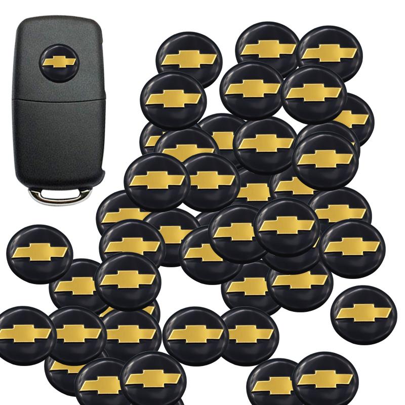 50pcs 100pcs Chevrolet Hot sale 14mm 3D Aluminum Car Logo Key Fob Decoration Emblem Auto Key Badge Sticker Accessories