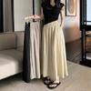 Pleated Yamamoto Women's High Waist Slimming A-Line Midi Umbrella Skirt - Spring/Summer Korean Style, Plus Size Available.