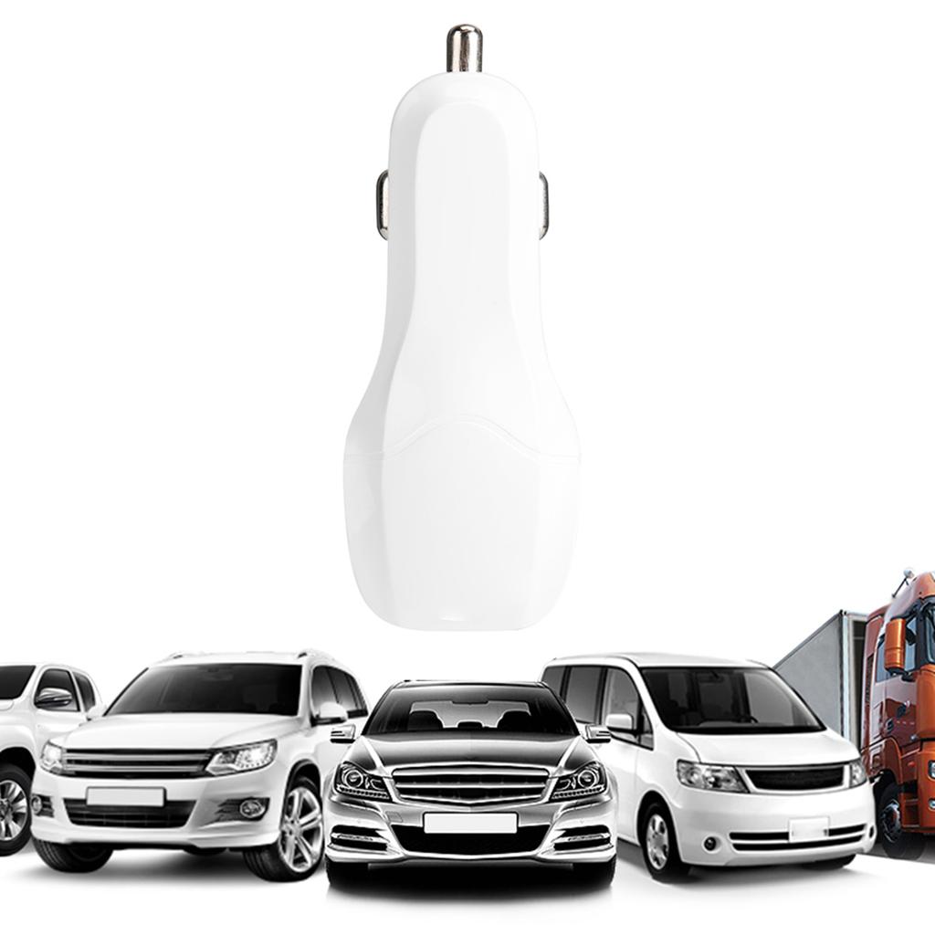 12 24V Portable 3.0 USB Fast Car Charger for Phone Camera Tablet Practical Auto AccessoryWhite