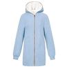 Womens Solid Oversized Zip Down Hooded  Coat Cardigans Outwear with Pocket