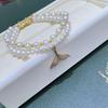Retro Fishtail Pearl Bracelet: Elegant Double-Layer Jewelry for Women