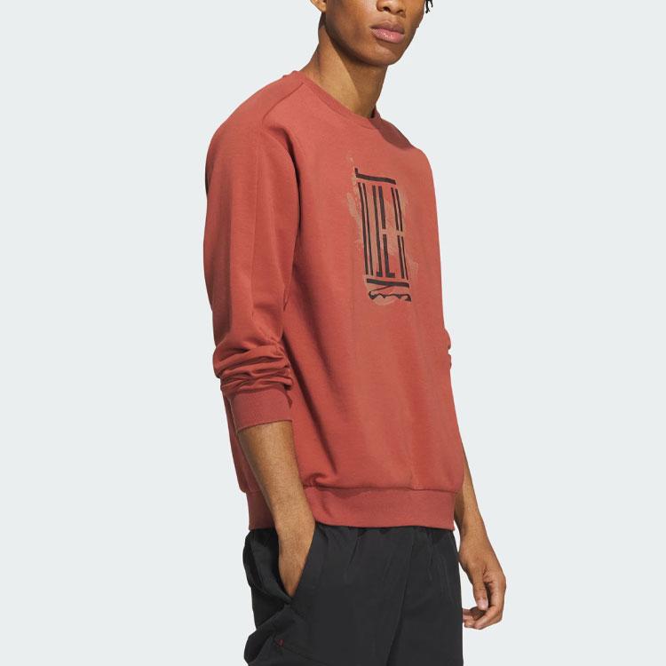 adidas Wuji Logo Sweatshirt With Geometric Pattern Men Tops Wild-Brown IS0448