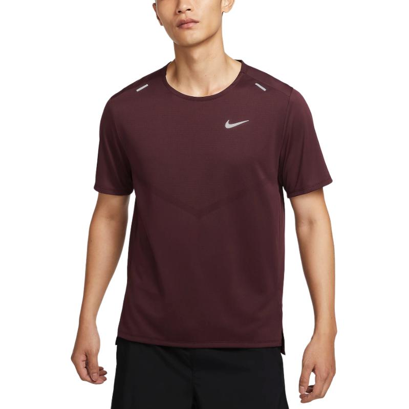 Nike RISE 365Dri Fit T Shirt Men's Burgundy CZ9185-652
