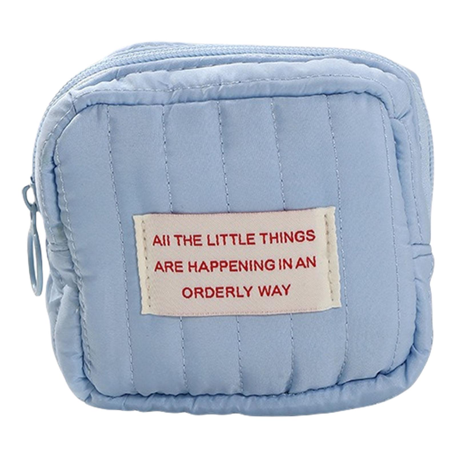 

Дорожная косметичка Эстетическая косметичка Кошелек для мелочей Корейский стиль Косметичка Органайзеры для средств по уходу за кожей Маленькая сумка на молнии синий