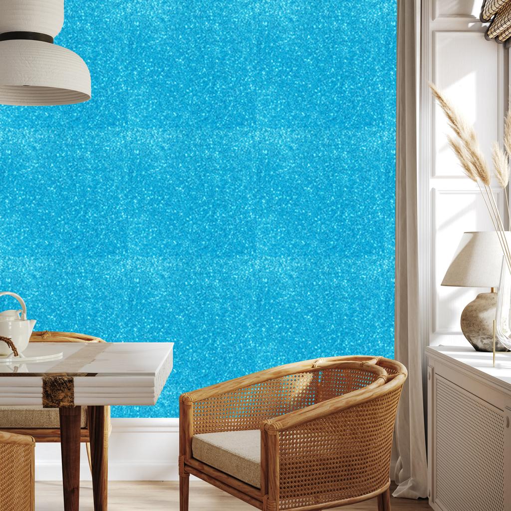 Turquoise Glitter Wallpaper, Turquoise Center for Living Room and Bedroom 50x1000