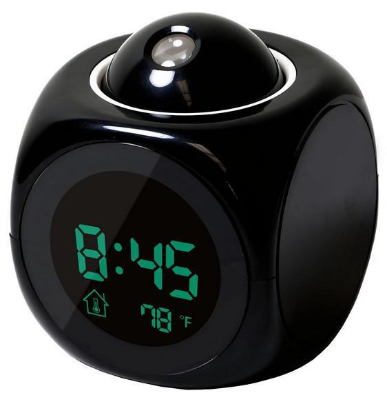 Multifunctional LED Projection Alarm Clock with English Voice Time Reporting for Bedroom