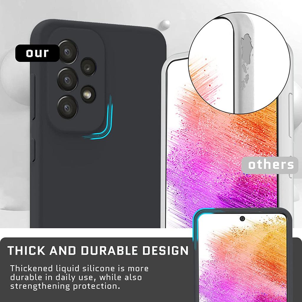 Liquid Silicone Case for Samsung Galaxy A10 A11 A21S A51 A71 A52 A53 A54 A55 A12 A22 A32 A33 A23 A34 A14 Full Body Camera Protect Case Cover Silicon