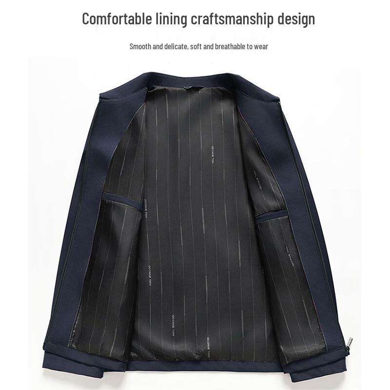 ROMON Men's Business Casual Zipper Jacket