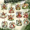 Weihnachtsengel Anhänger Vintage Weihnachtsengel Papieranhänger Weihnachtsbaumdeko für Zuhause Weihnachten Wandbehang Ornament Deko