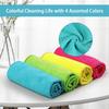 10pcs Microfiber Cleaning Cloth Dishwashing Rag Dishcloth Kitchen Living Room Cleaning Rag Household Cleaning Towels 11.8"X11.8"