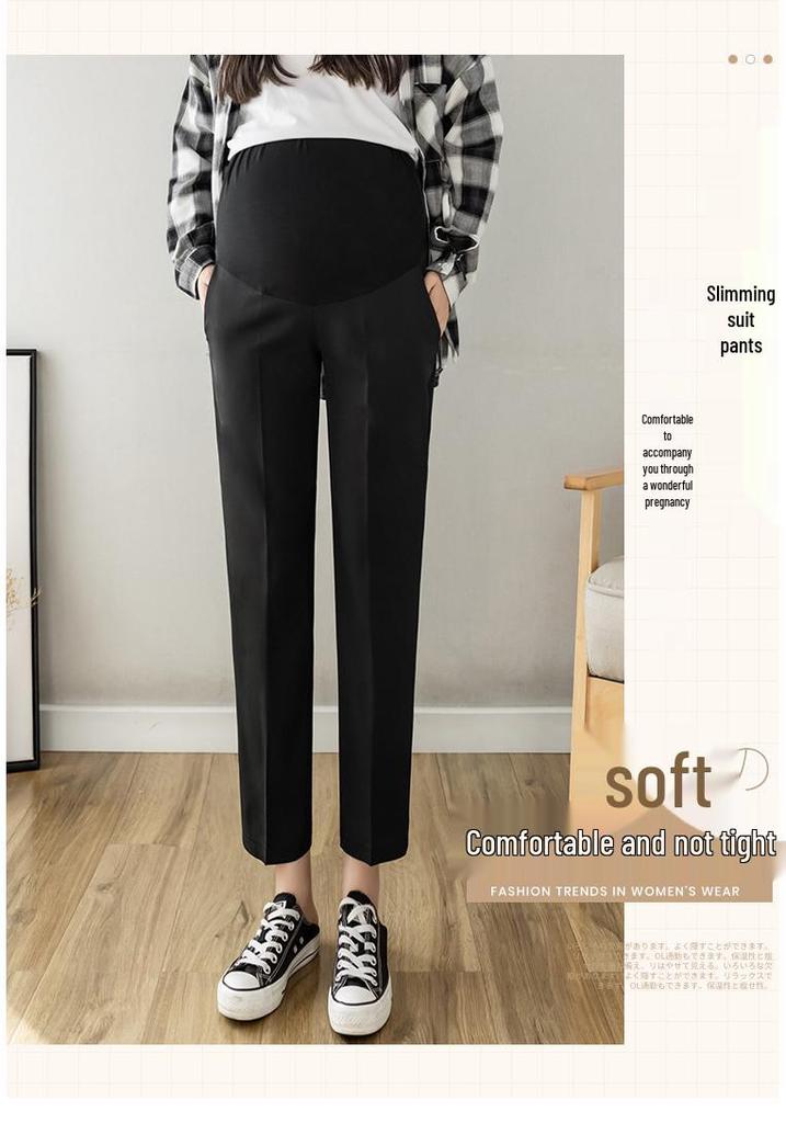 1683 Spring Maternity Straight-Leg Support Belly Nine-Point Casual Pants