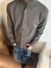 EME Yishengyi Retro German-Style Anti-Pilling Knit Stand Collar Cardigan Sweater for Spring and Autumn.