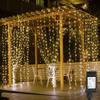 3x3m Copper Wire String Curtain Lights, USB Powered, 8-Function Remote, Waterproof, Multi-Color, for Weddings & Christmas Decoration.