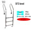 304 Stainless Steel Swimming Pool Ladder with Thickened Handrail and Pedal