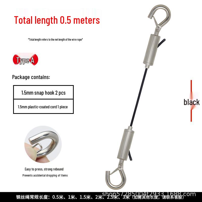 Stainless Steel Adjustable Wire Sling Hook for Art Exhibition Hanging