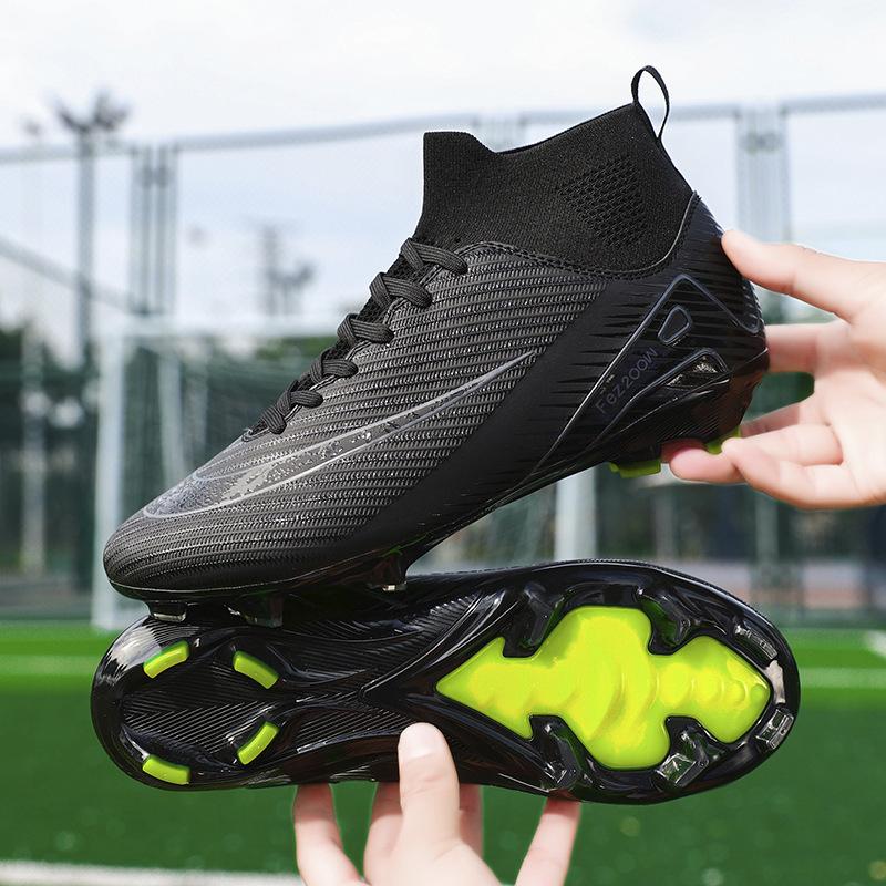 Batch 2025 World Cup C Ronaldo High-top Football Shoes Men's and Women's Youth Spikes Grass Training Shoes